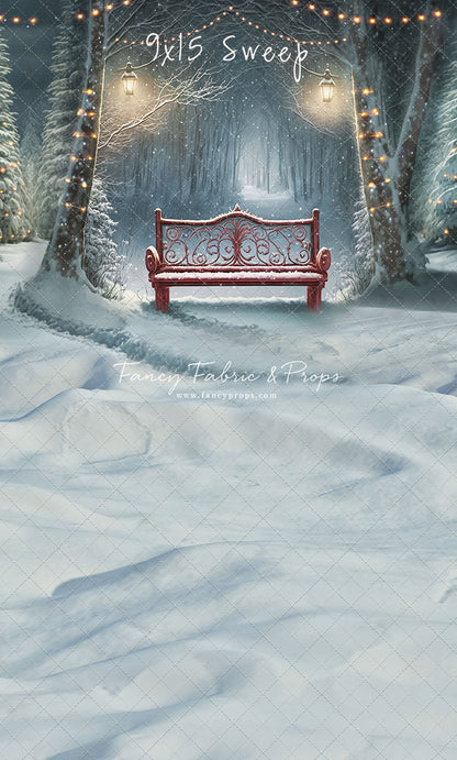 Snowy Bench - Red - with Sweep Option