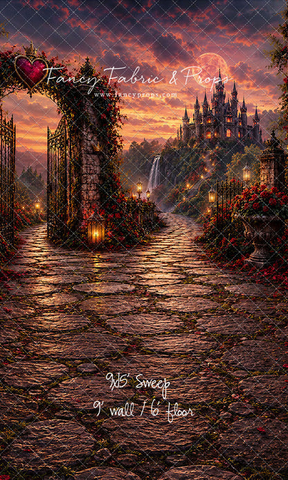 Crimson Moonlit Castle - With Sweep Option