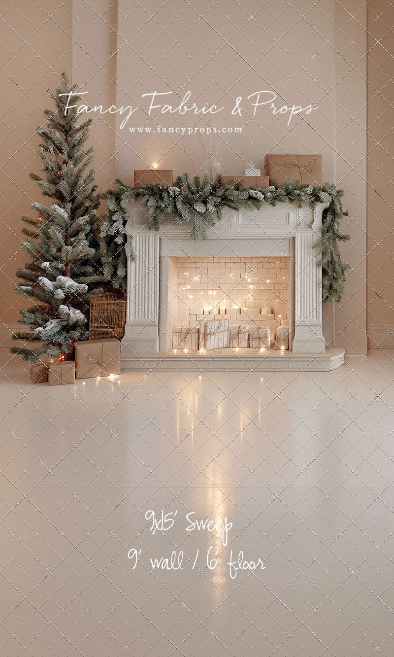 Evergreen & Ivory Mantle - With Sweep Option