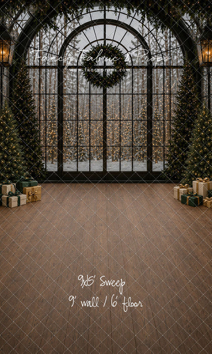 Moody Holiday Window View - with Sweep Option