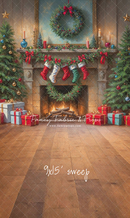 Antique Holiday Mantle - with Sweep Option