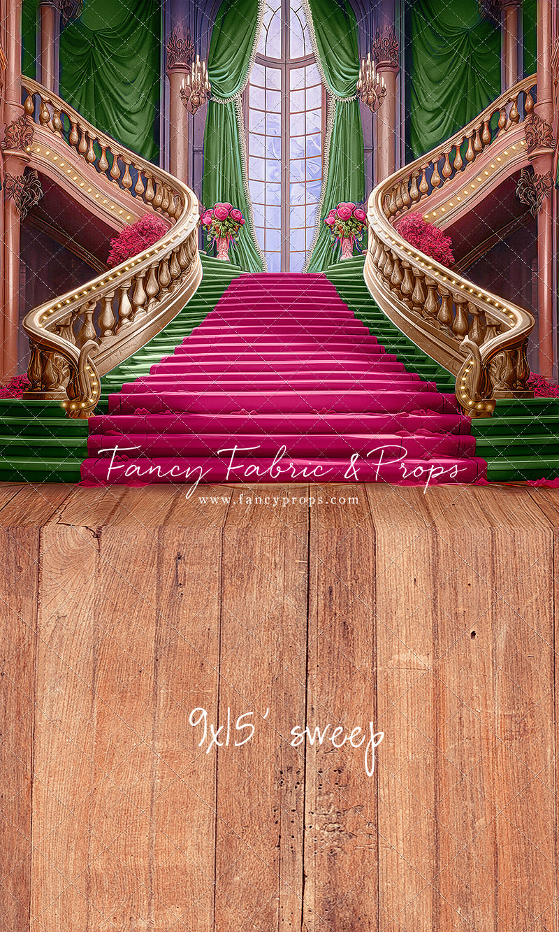 Ballroom Royal Staircase - Green - With Sweep Option