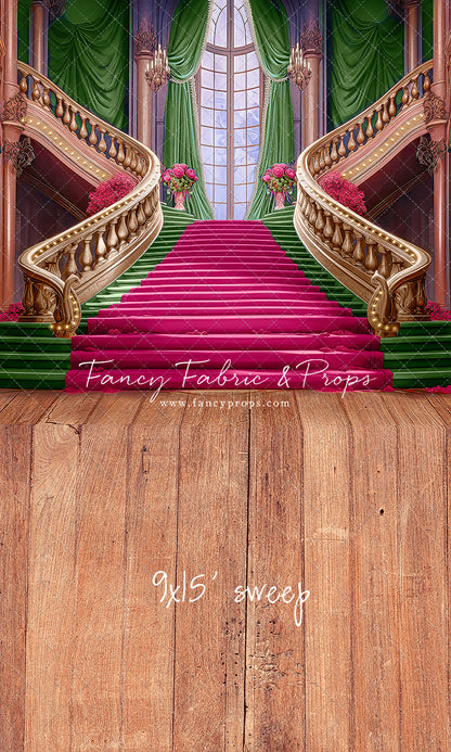Ballroom Royal Staircase - Green - With Sweep Option