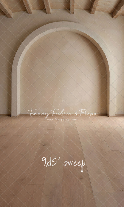 Beige Elegant Arch - Wood Floor - With Sweep Option