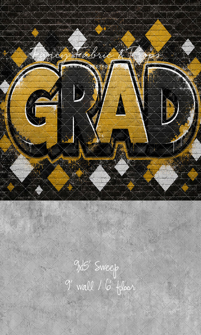 Black & Gold Grad - With Sweep Option