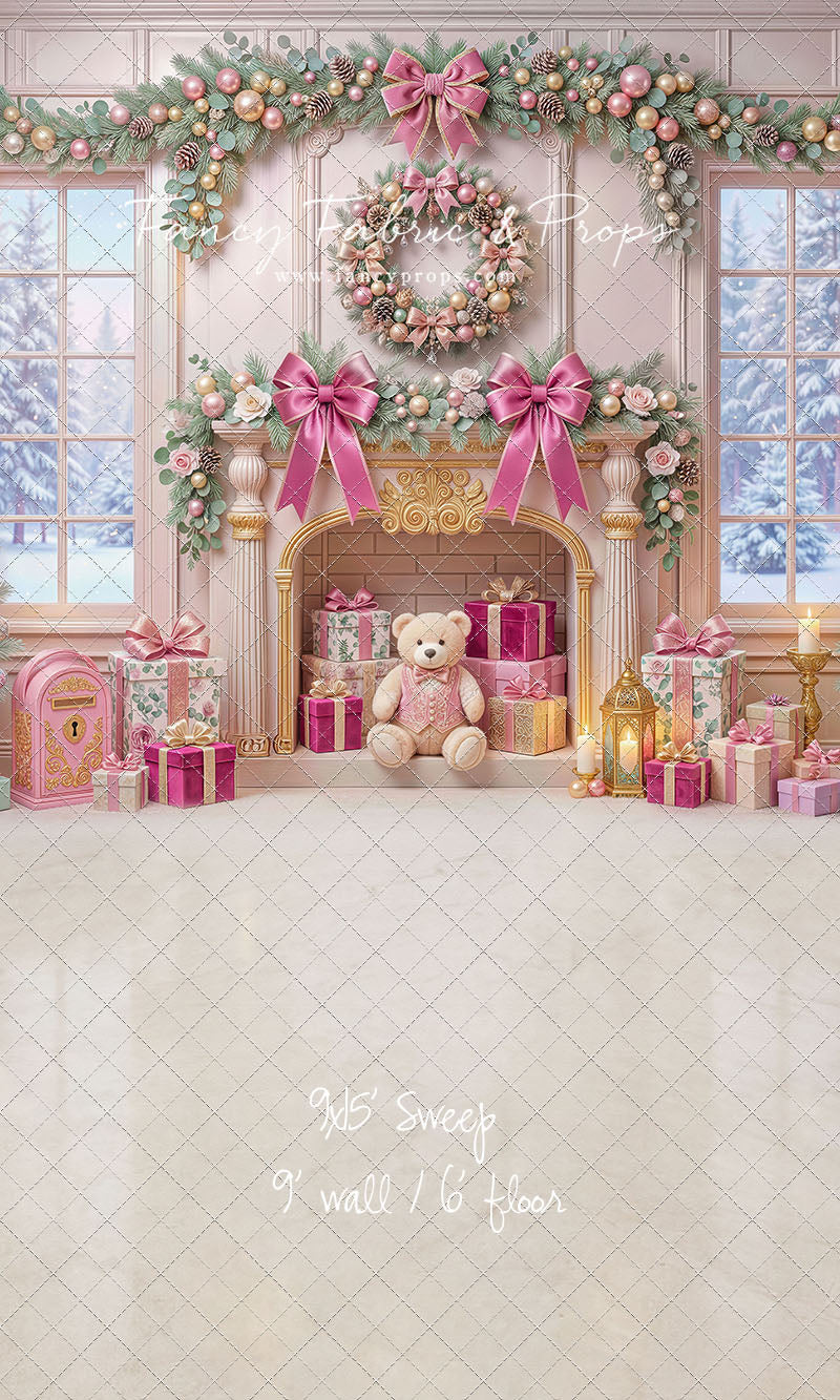 Blush Holiday Hearth - with Sweep Option