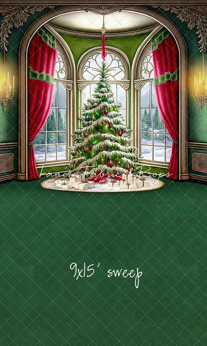 Cathedral Christmas - Green Carpet Option - with Sweep Option