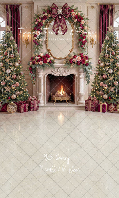 Christmas Rose Parlor - with Sweep Option