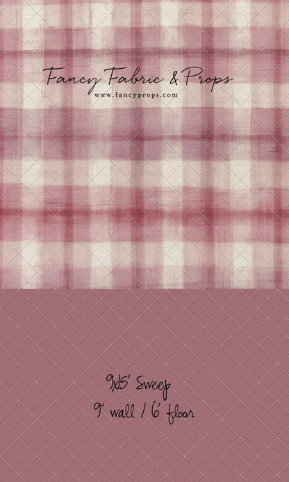 Cranberry Plaid - With Sweep Option