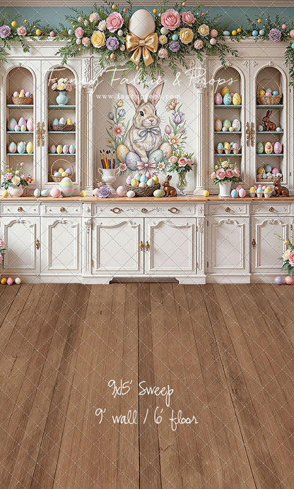 Easter Cupboard - Wood Floor - With Sweep Option