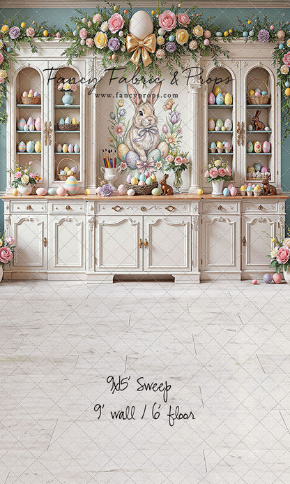 Easter Cupboard - White Floor - With Sweep Option