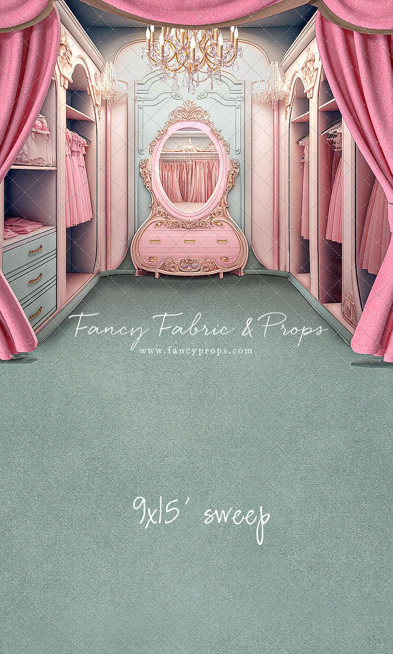 Elegant Armoire - Sage Floor Option - With Sweep Option