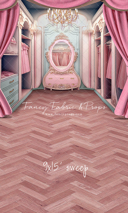 Elegant Armoire - Wood Floor Option - With Sweep Option