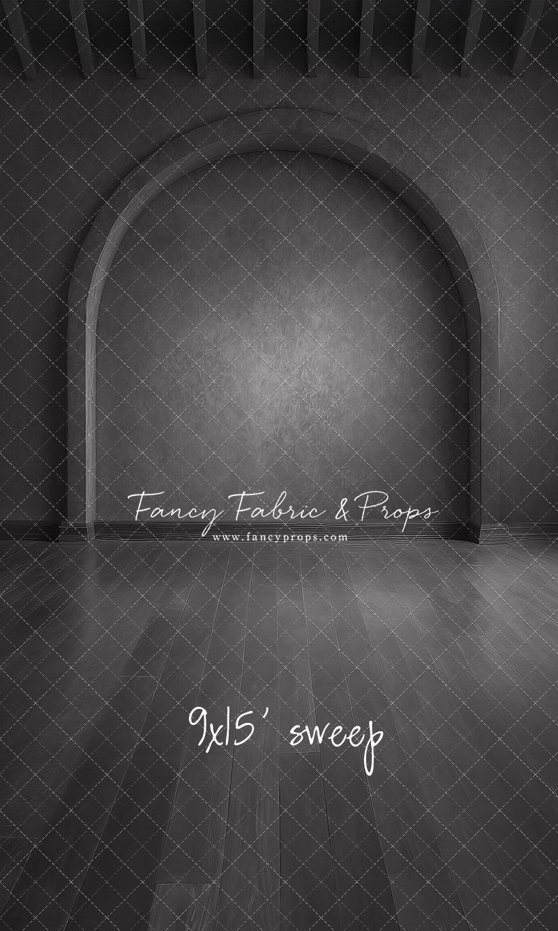 Elegant Charcoal Alcove - Wood Floor - With Sweep Option