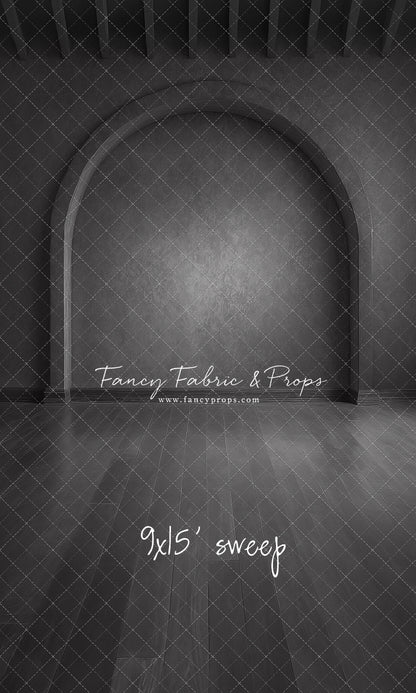 Elegant Charcoal Alcove - Wood Floor - With Sweep Option