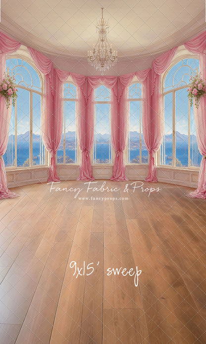 Elegant Summertime Mountain View - Wood Floor - With Sweep Option