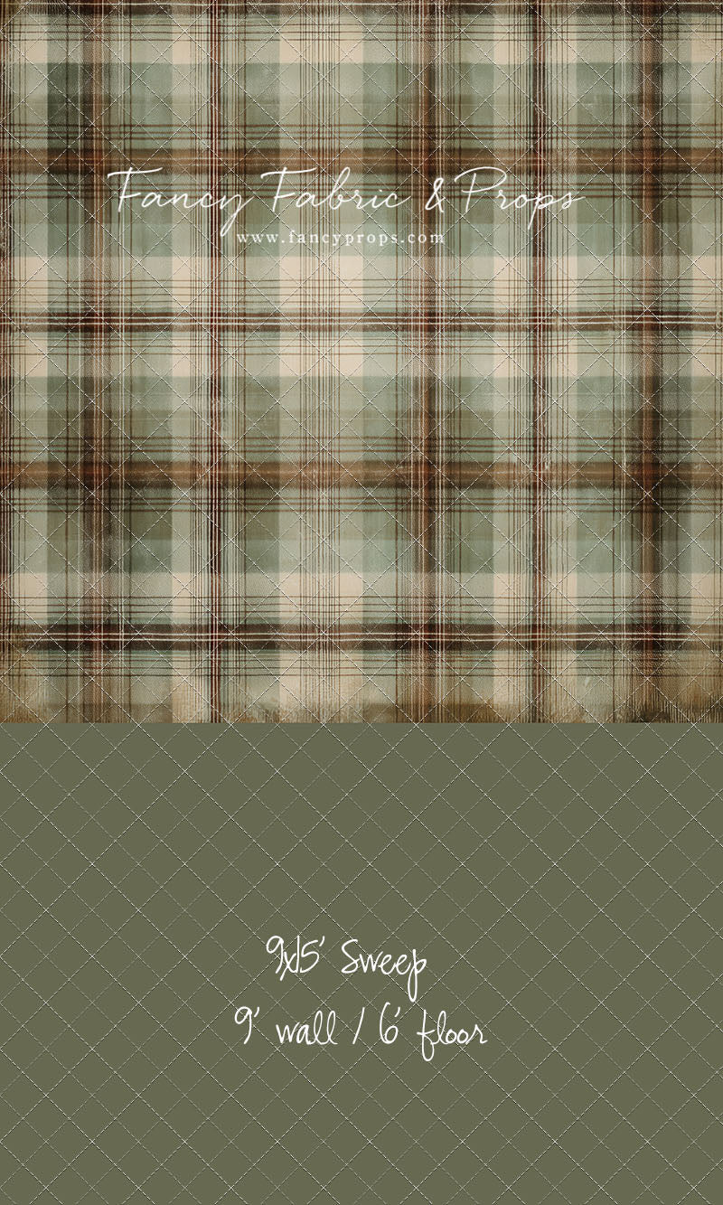 Frosted Plaid Spruce - With Sweep Option