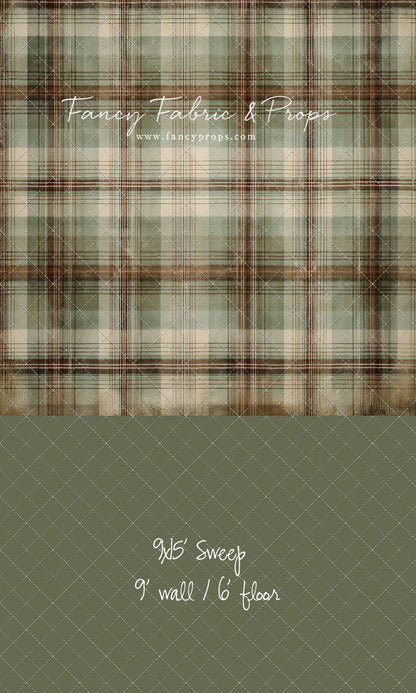 Frosted Plaid Spruce - With Sweep Option