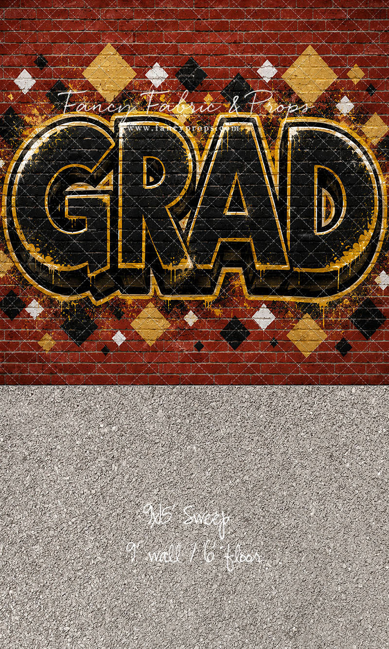 Gold & Black Grad - With Sweep Option