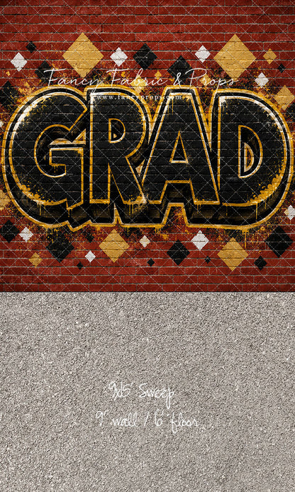 Gold & Black Grad - With Sweep Option