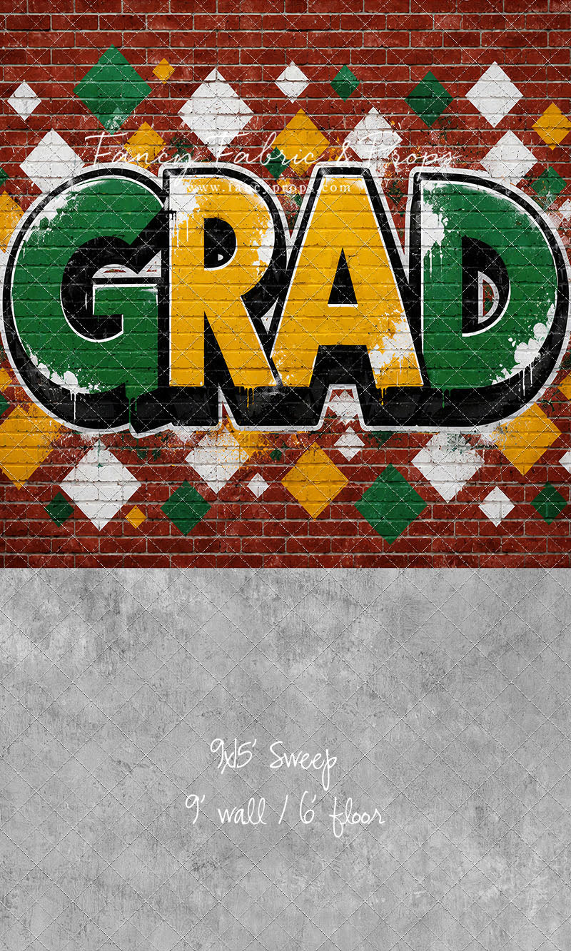 Gold & Green Grad - With Sweep Option