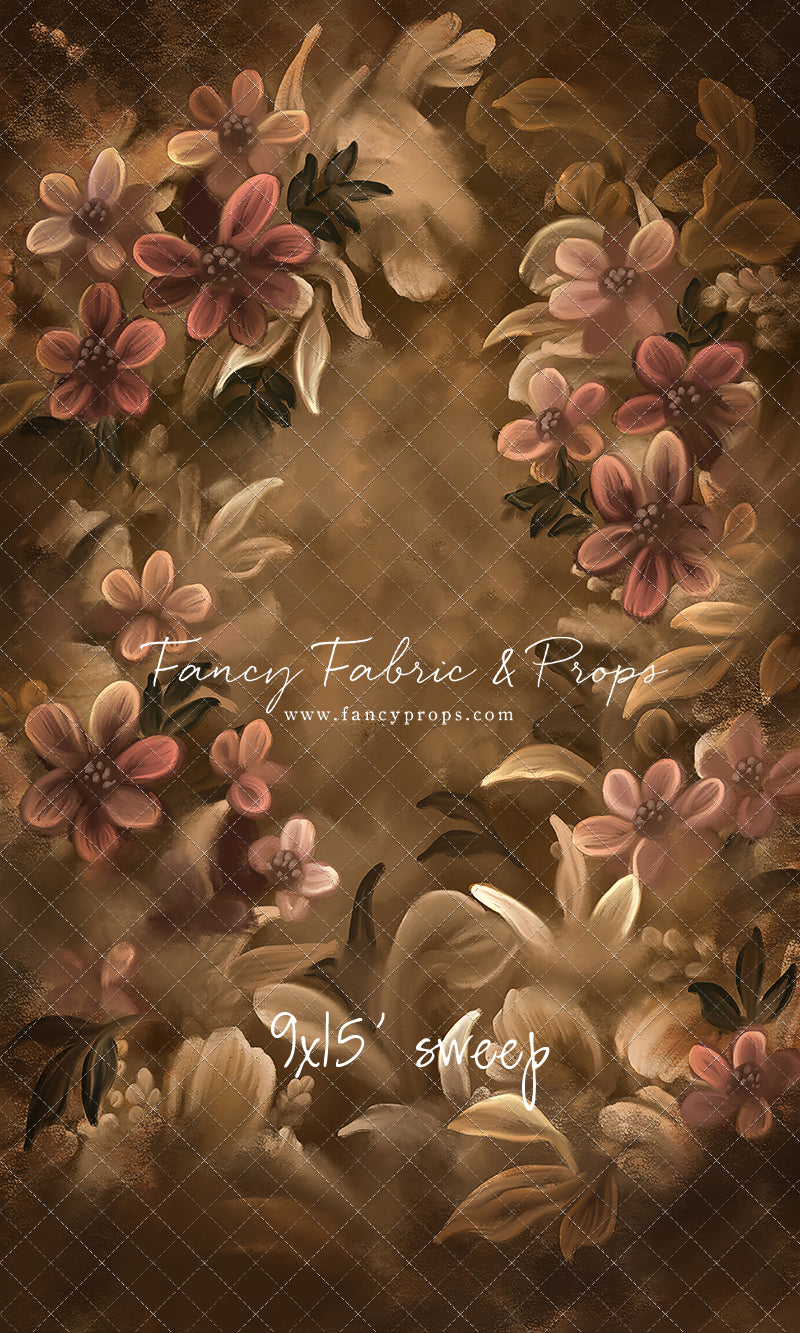 Golden Floral Tapestry - Sweep Sizes Only