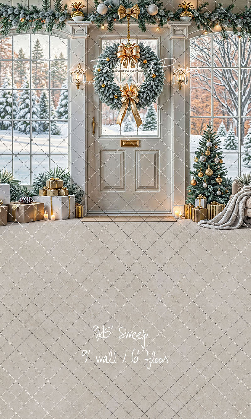 Golden Noel Entryway - with Sweep Option