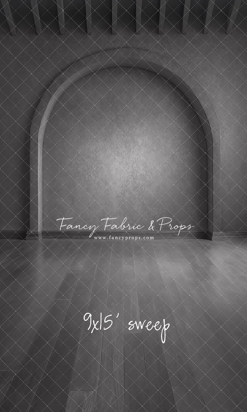 Gothic Gray Archway - Wood Floor - With Sweep Option