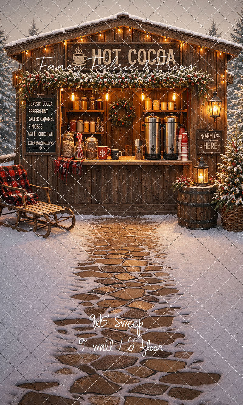 Hot Cocoa Holiday Hut - With Sweep Option