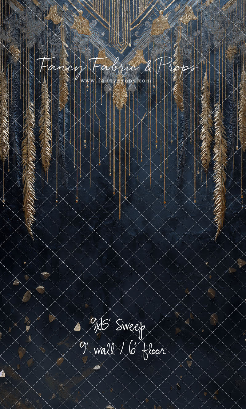 Midnight Feather Cascade - With Sweep Option