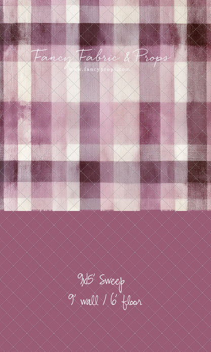 Mulberry Plaid - With Sweep Option