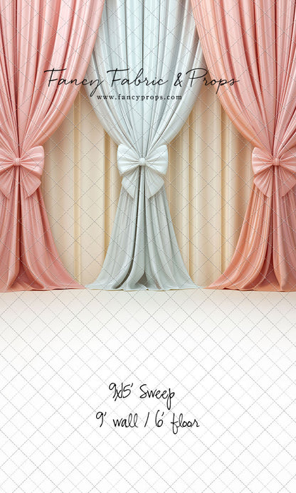 Pastel Bow Swag - With Sweep Option