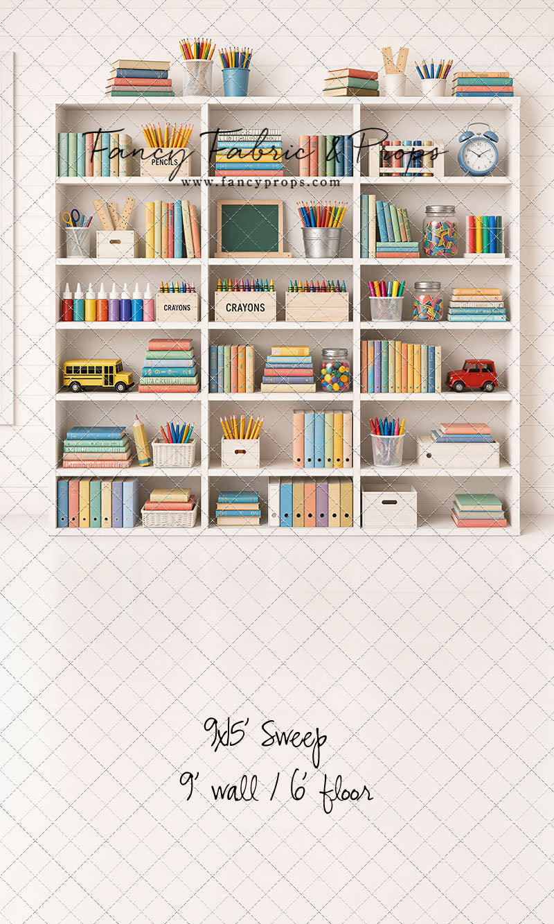 Pastel Classroom Bookshelf - With Sweep Option