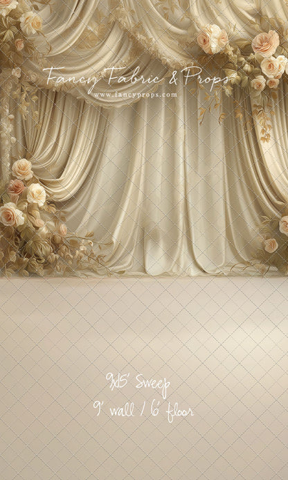 Petals & Silk In Ivory - With Sweep Option