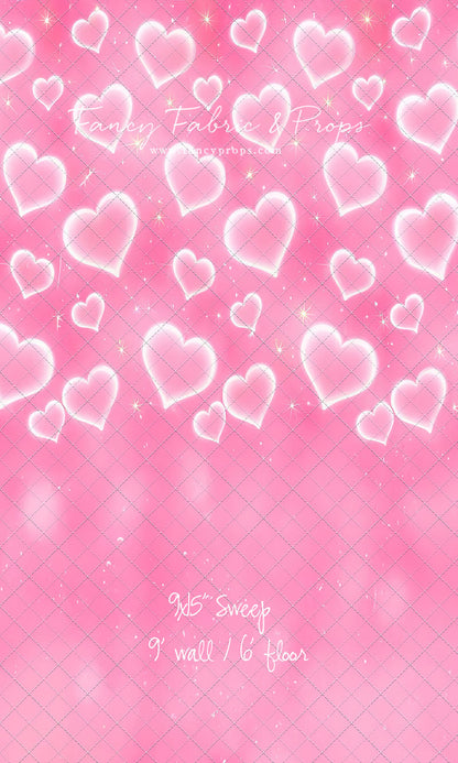 Pink Puffy Hearts - With Sweep Option
