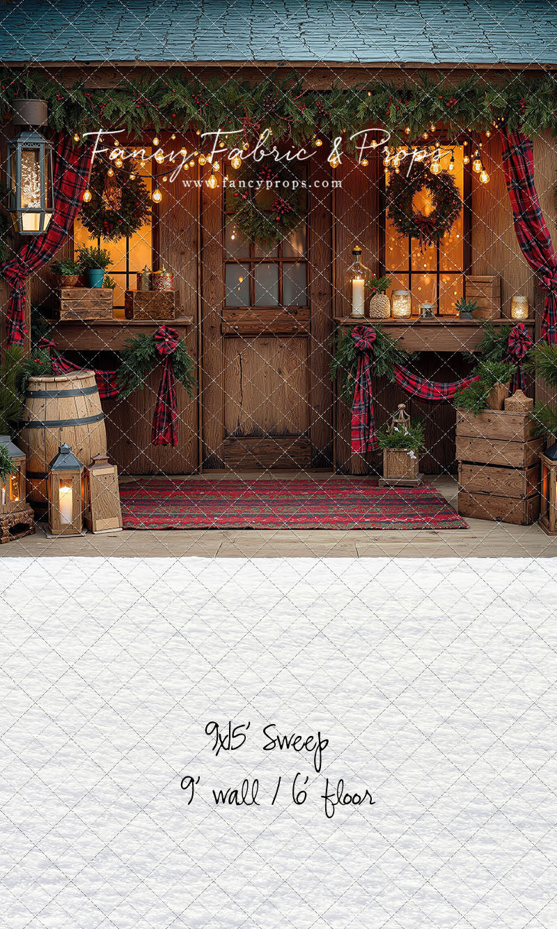 Plaid Cabin Porch - With Sweep Option