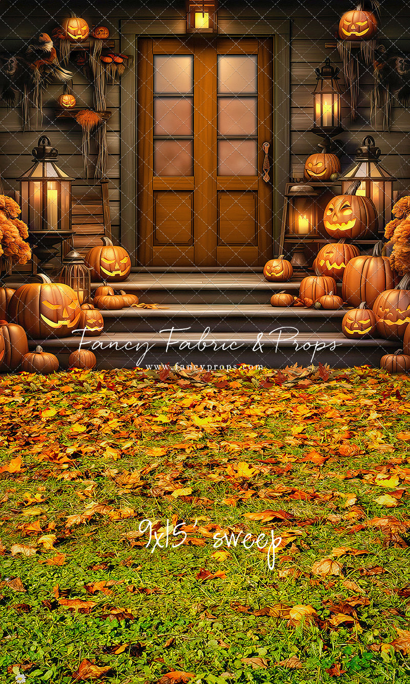 Pumpkin Porch -  Rust Door - With Sweep Option