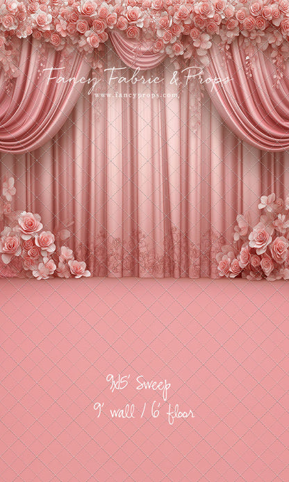 Rosy Vienna Drapes - With Sweep Option