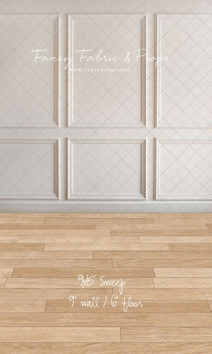 Simple Ivory Panel Wall - With Winter's Grace Floor Sweep Option
