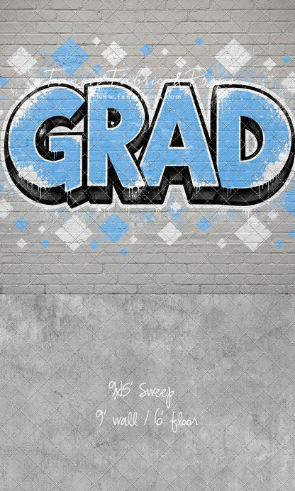 Sky & White Grad - With Sweep Option
