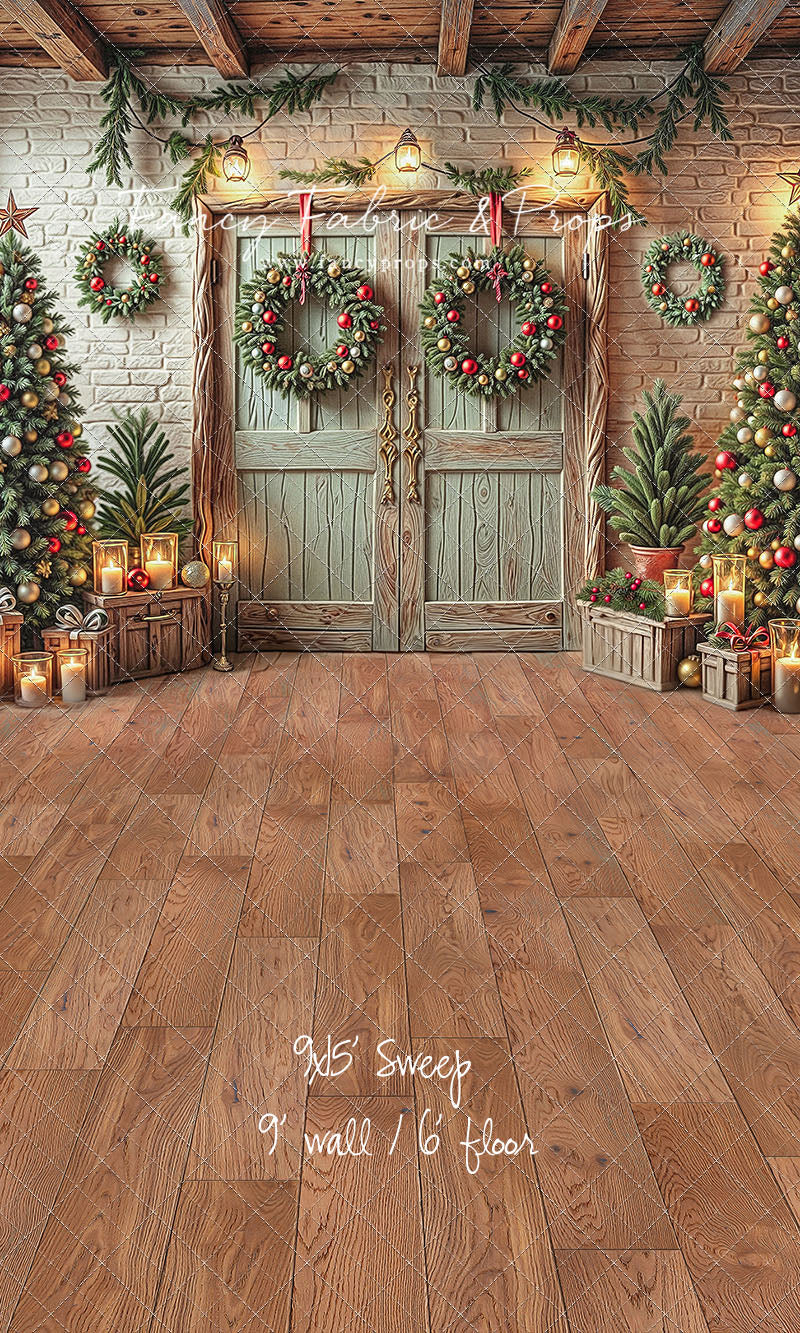 The Christmas Cabin Porch - with Sweep Option