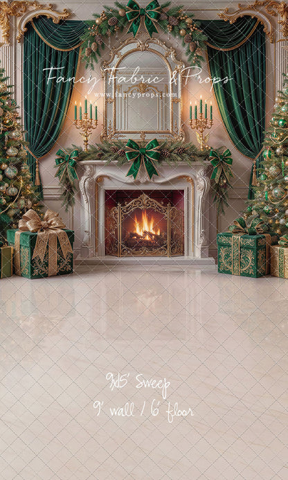 The Emerald Christmas Hearth  - with Sweep Option
