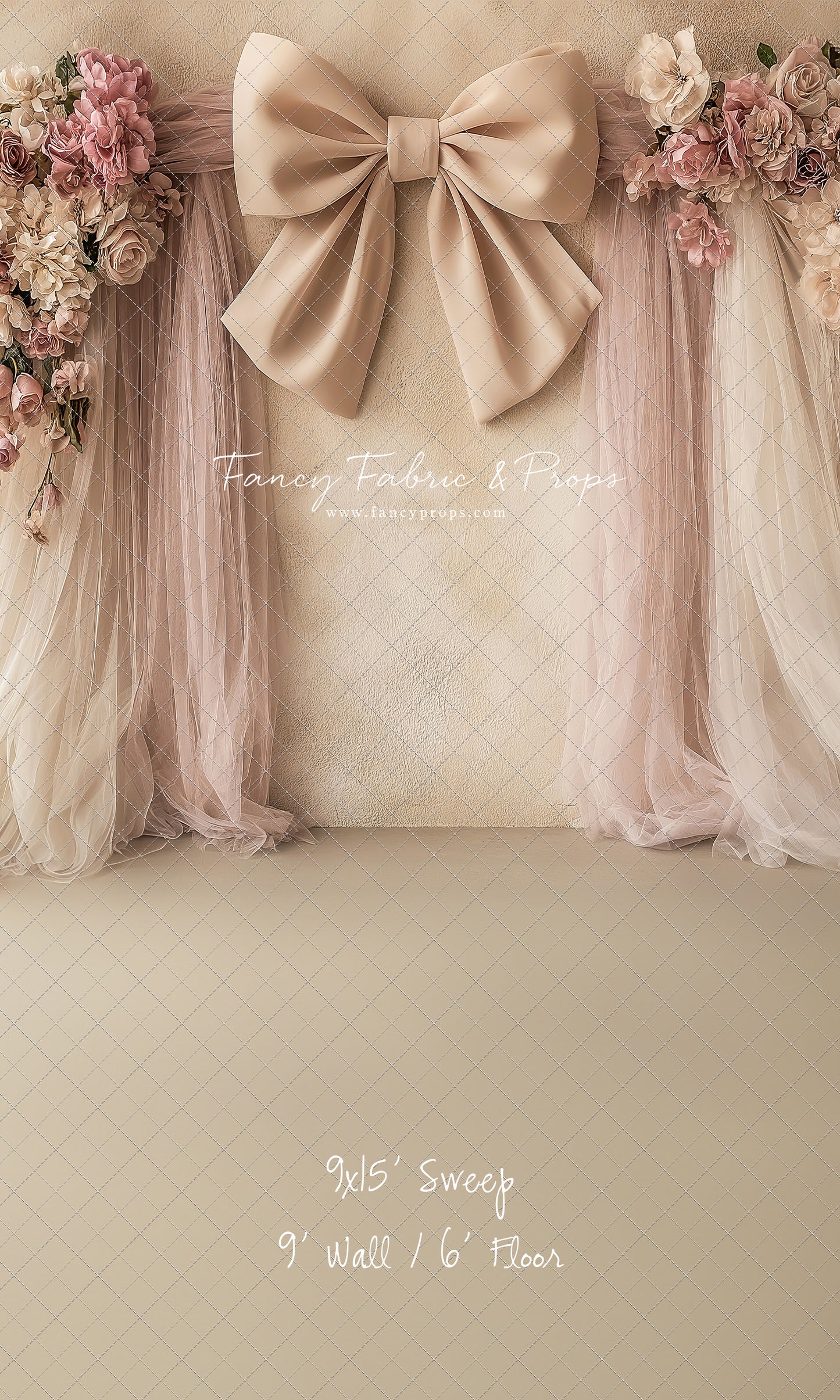 Velvet Blossom Bow Arch - With Sweep Option