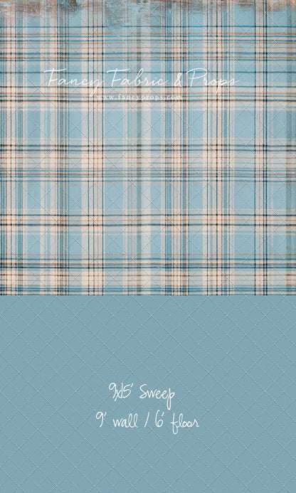 Winter Sky Gingham - With Sweep Option