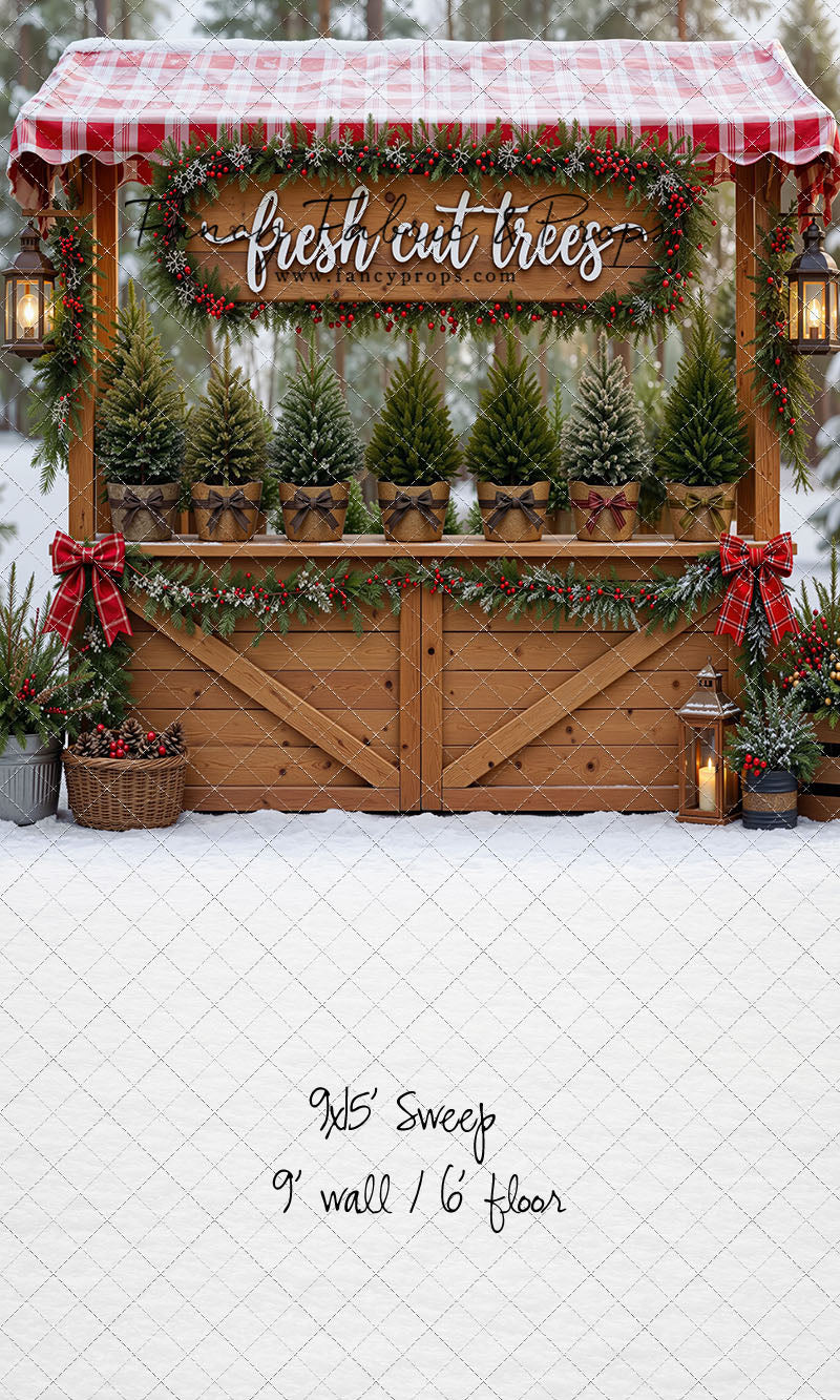 Winter Woods Tree Market - With Sweep Option