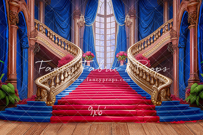 Ballroom Royal Staircase - Royal & Red - With Sweep Option