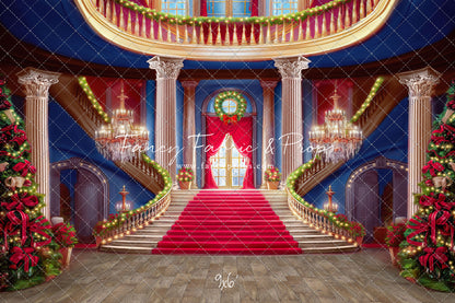 Belle's Royal Staircase -Wood Floor with Lights - With Sweep Option