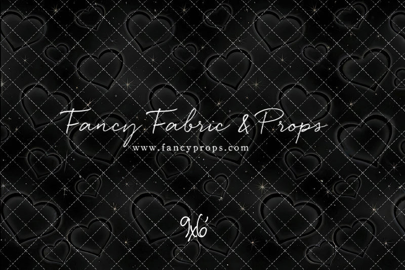 Black Puffy Hearts - With Sweep Option