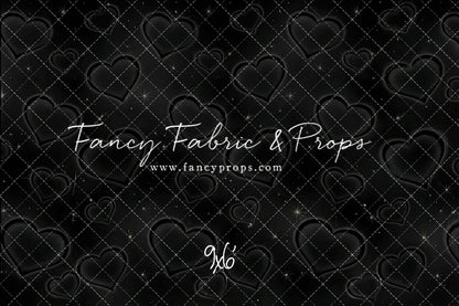 Black Puffy Hearts - With Sweep Option
