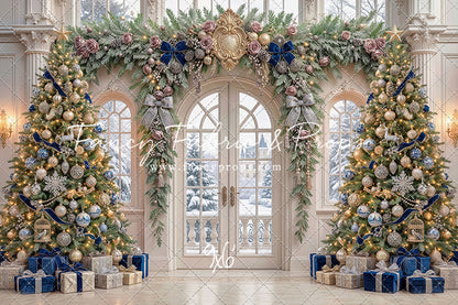 Blue Christmas Foyer - with Sweep Option